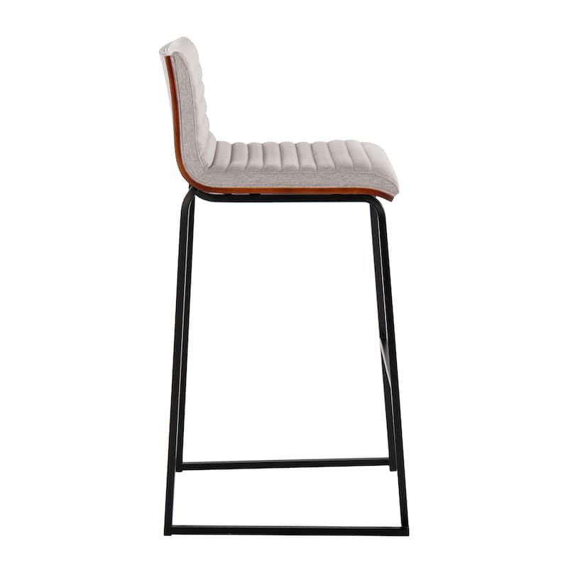 Silver Orchid Magda 30" Fixed-Height Upholstered Bar Stool (Set of 2)
