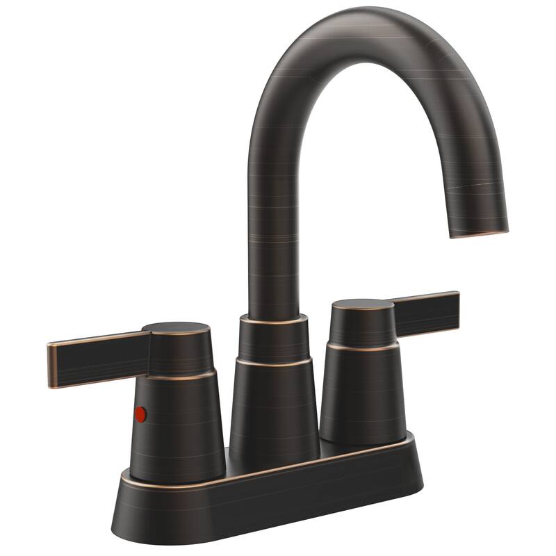 Modern 2 Handle 360 Degree Swivel Bathroom Sink Faucet with Aerator and Anti Drip Valve Core, Anti Fingerprint, Water Saving