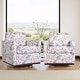 preview thumbnail 123 of 154, Set of 2 Modern Swivel Accent Armchairs Upholstered Arm Chairs Linen - Floral Bird