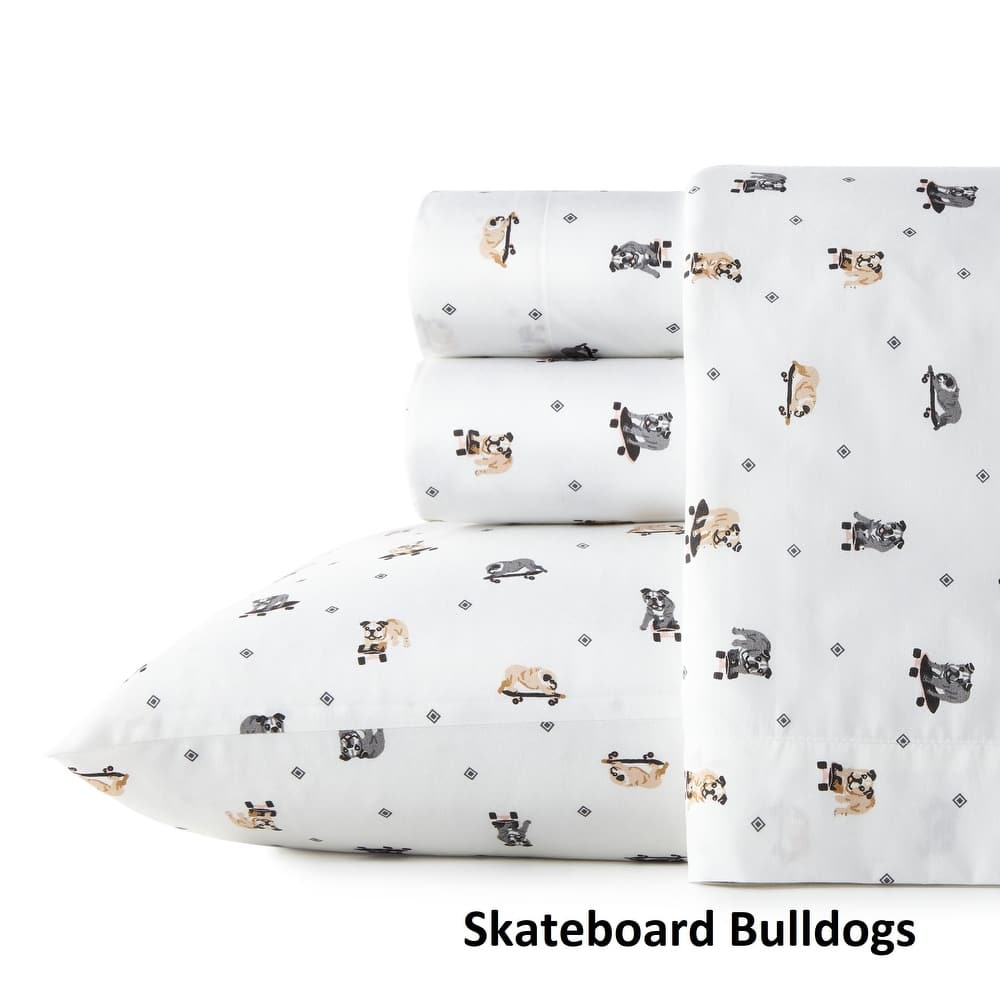 Poppy & Fritz Cotton Percale Printed Bed Sheet Sets