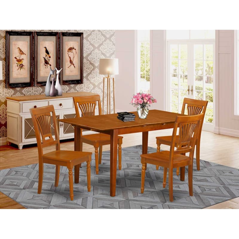 Modern Kitchen Table Set 5 Piece - Dining Room Table with Chairs - Small Space Friendly