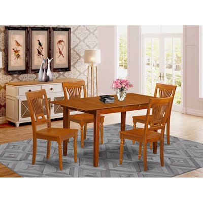 Modern Kitchen Table Set 5 Piece - Dining Room Table with Chairs - Small Space Friendly