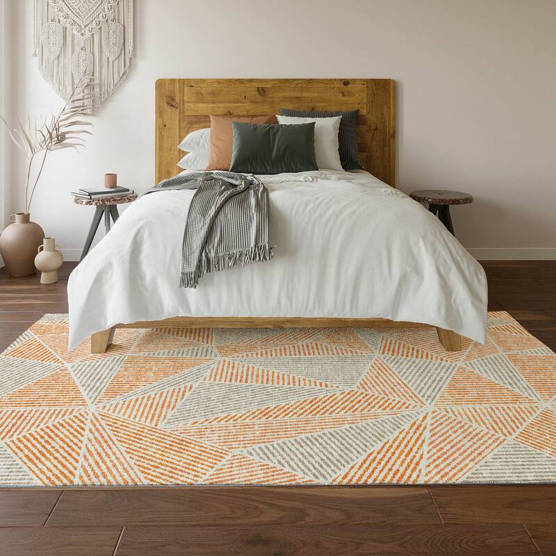 Premium Washable Super Soft Contemporary Mosaic Mayfield Rug