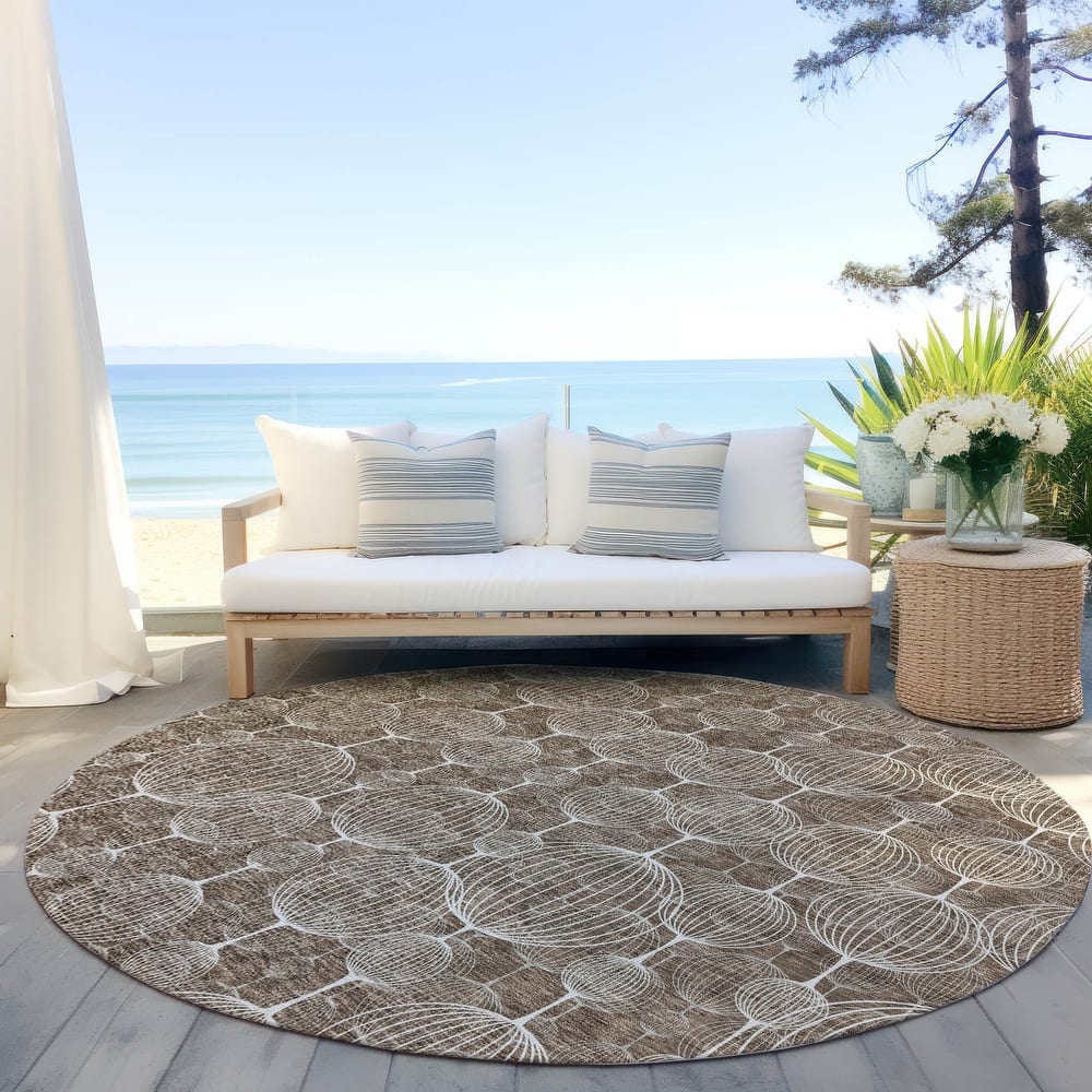 Machine Washable Indoor/ Outdoor Chantille Modern Decor Rug