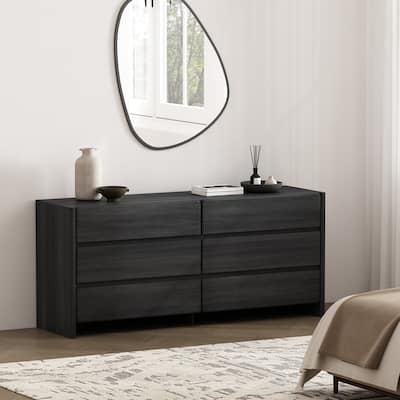 Manhattan Comfort Linda Modern 6 Drawer Double Wide Dresser