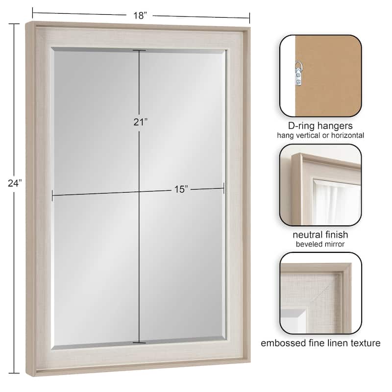 Kate and Laurel Kobert Rectangle Wall Mirror