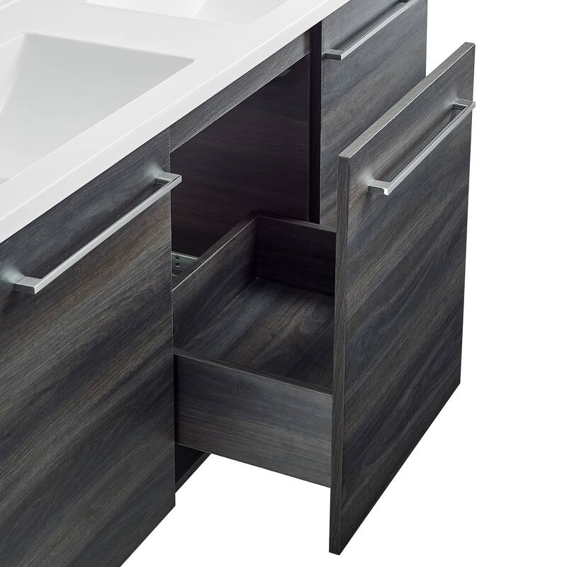 Swiss Madison Annecy 60" Double, Two Doors, One Drawer, Bathroom Vanity