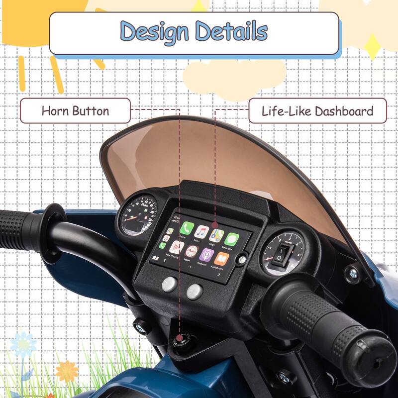 Kids Electric Dirt Bike, Ride On Motorcycle for Kids Best Gift