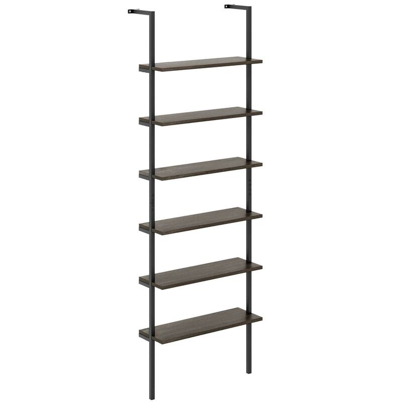 Costway 6-tier Ladder Shelf 72 Inches Industrial Wall Mounted - See Details