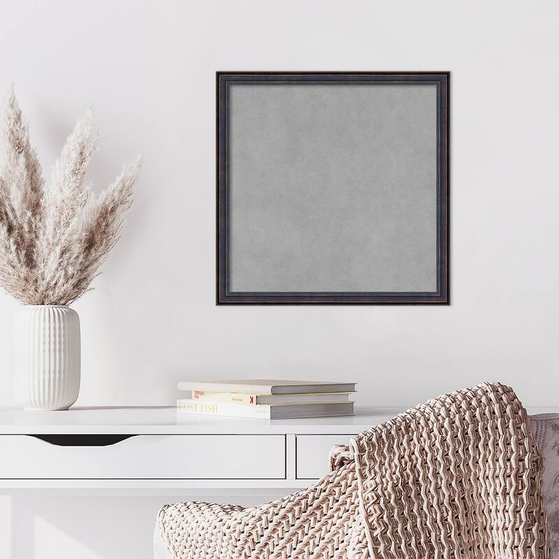 Amanti Art Dark Bronze Scoop Framed Magnetic Board