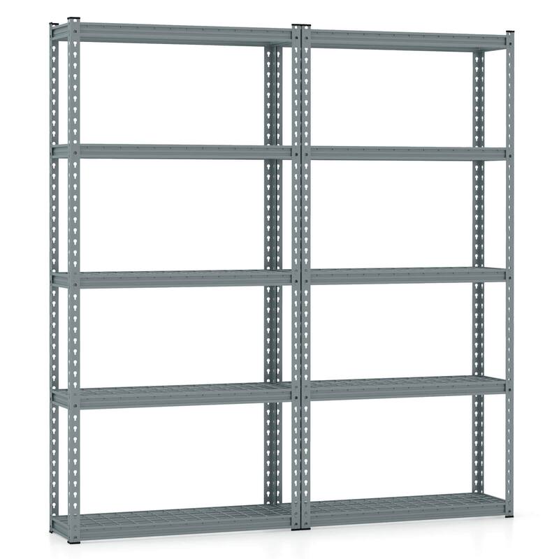 Costway 1/2/3/4 PCS 5-Tier Heavy Duty Storage Shelf Storage Utility - 2 PCS