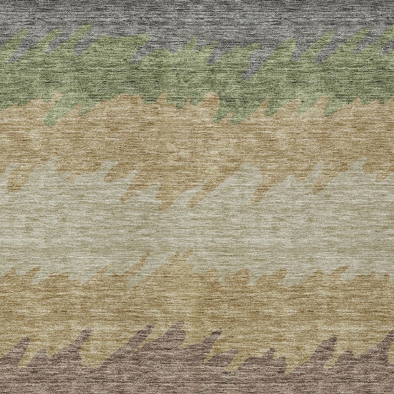 HomeRoots Striped Transitional Rectangle Outdoor Rug