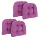 preview thumbnail 12 of 62, 19-inch U-Shaped Microsuede Chair Cushion (Set of 1, 2, or 4) Set of 4 - Ultra Violet