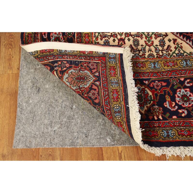 Hand Knotted Oriental 100% Wool Carpet Traditional Medallion Beige & Ivories Bidjar Area Rug - 12' 10'' X 10' 1''