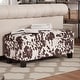 preview thumbnail 2 of 9, Sauganash Cowhide Print Lift Top Storage Bench by iNSPIRE Q Bold