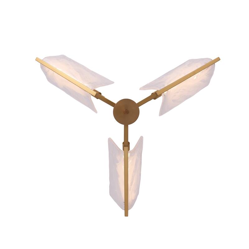 Varaluz Mingle 3-Light Chandelier - Satin Brass