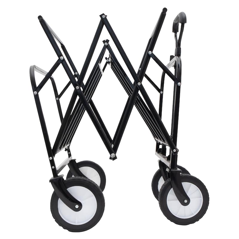 Foldable Wagon Cart with Straps & All-Terrain Wheels, 360lb Capacity