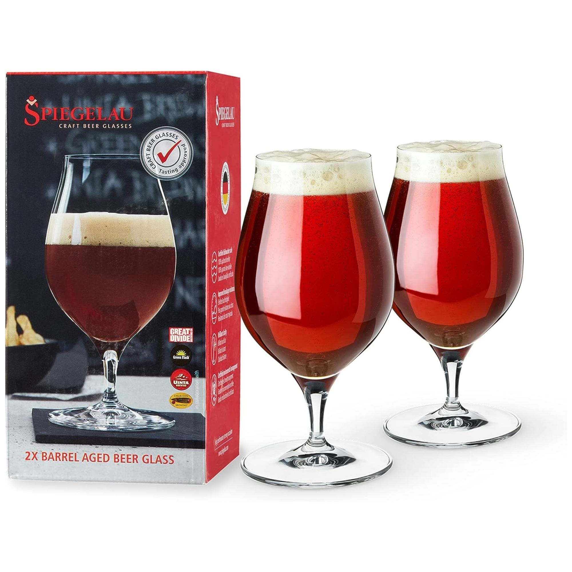 Spiegelau Craft Beer Glasses Barrel Aged Beer Glasses, 17.7 oz, Set of 2