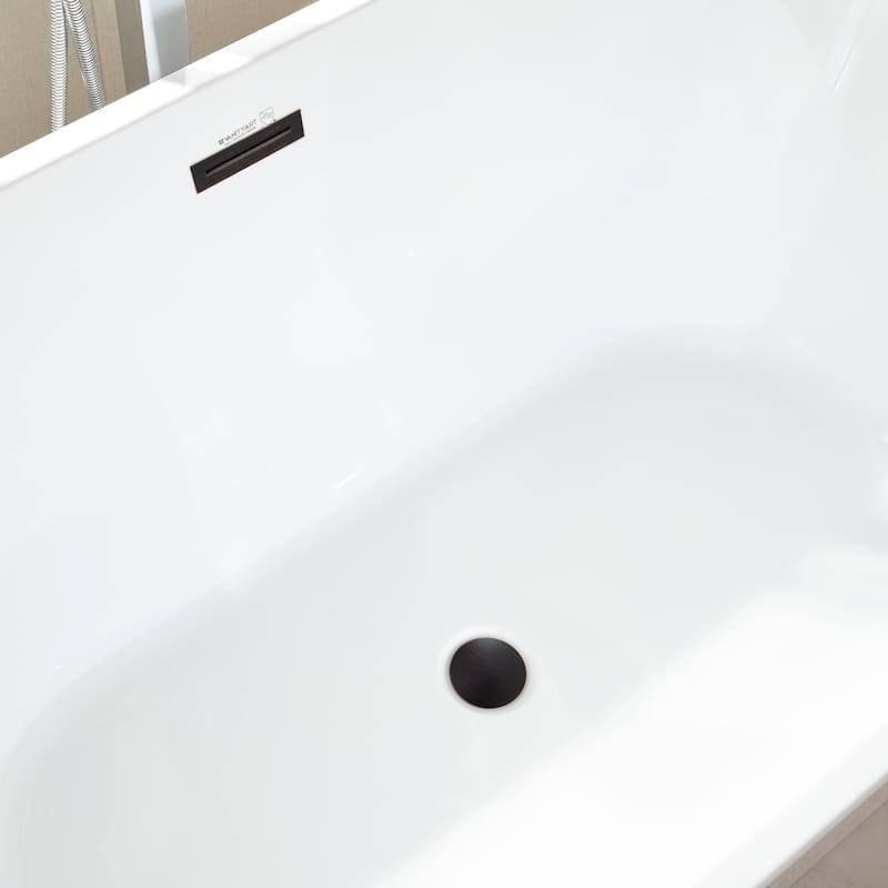 Vanity Art 59" Acrylic Freestanding Soaking Bathtub