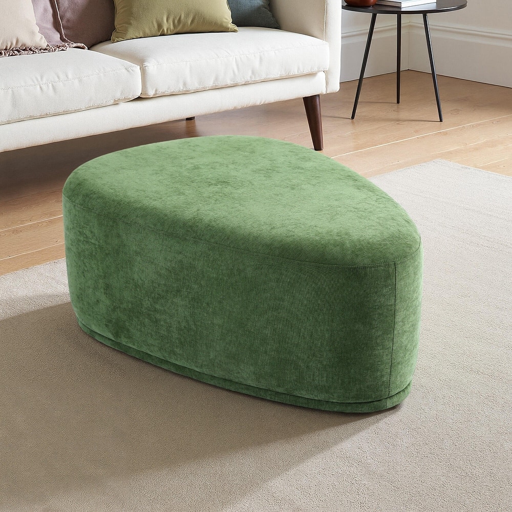 Modern Triangular Upholstered Accent Ottoman