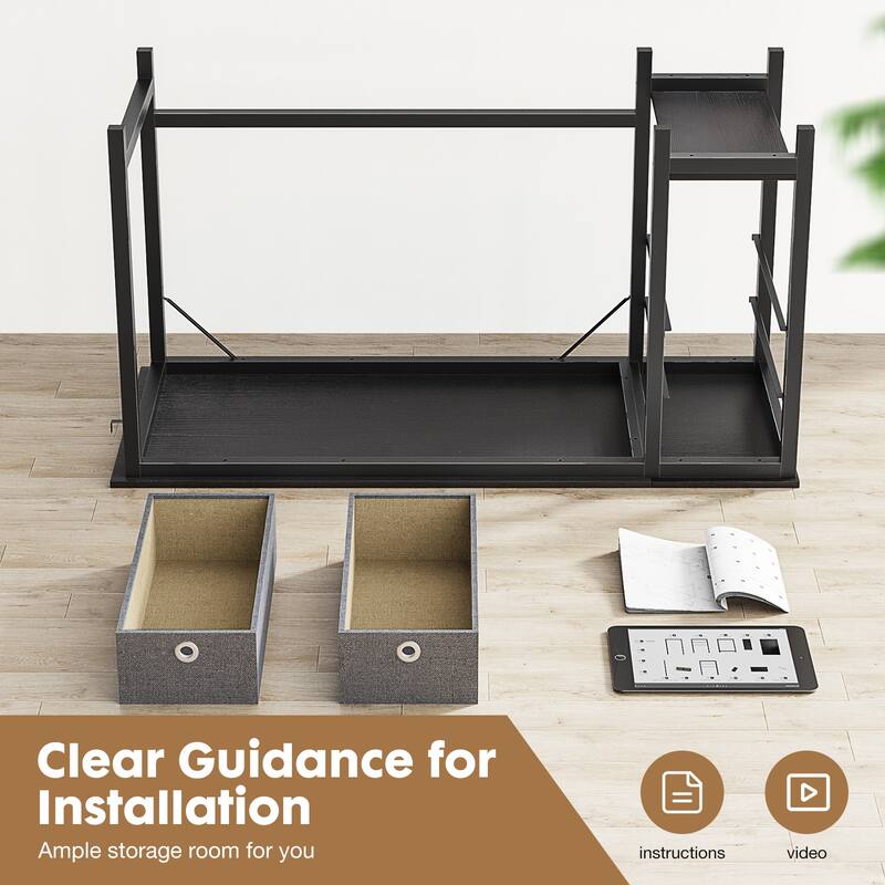 Modern Computer Office Desk with 2 Storage Drawers