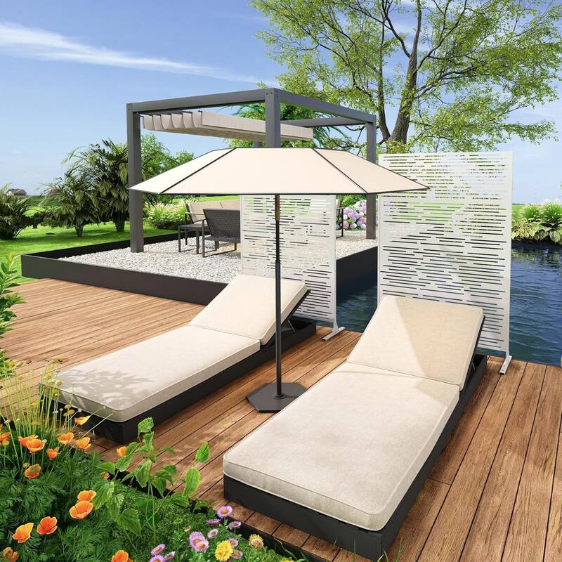 72 in Freestanding Decorative Metal Garden Fence, Privacy Screen Panel for Divider Deck Porch Garden, 1 PC