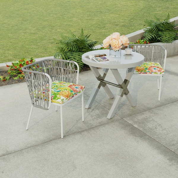 19 x 17 Outdoor Seat Cushion with Ties Set of 2 19 W x 17 L x 2 H On Sale Bed Bath Beyond 35438911