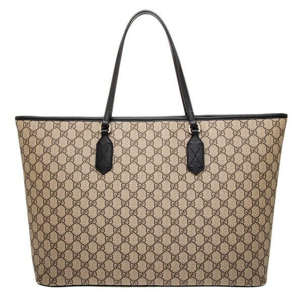 gucci canvas tote travel bag Medium GG Duffle With Web, Beige, GG Holds an iPad Gucci Gucci Totissima Medium GG