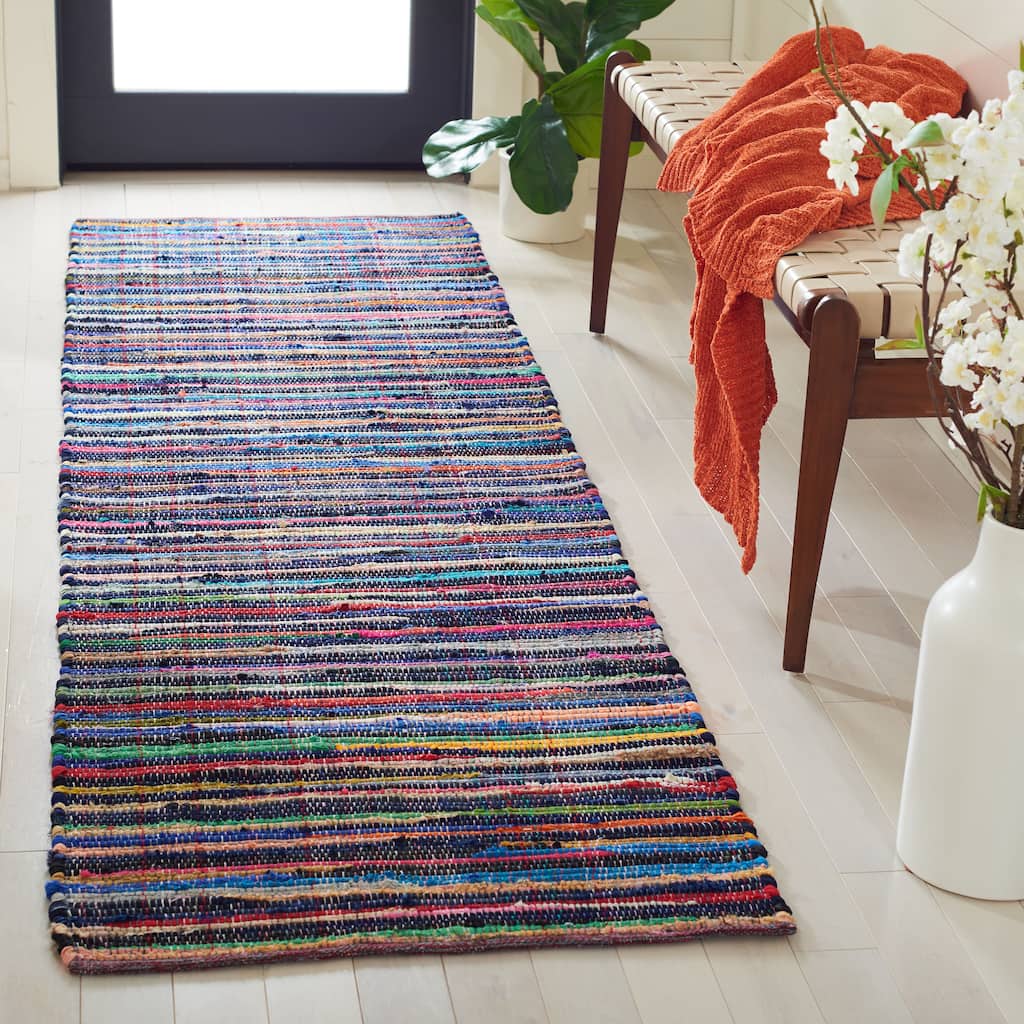 SAFAVIEH, Handmade Rag Rug Izabella Stripe Cotton Rug