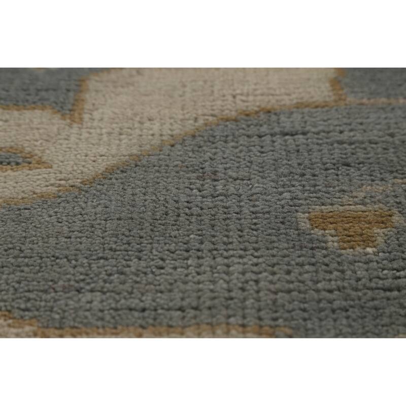 Floral Oushak Indian Area Rug Hand-Knotted Oriental Wool Carpet - 8'0" x 10'2"