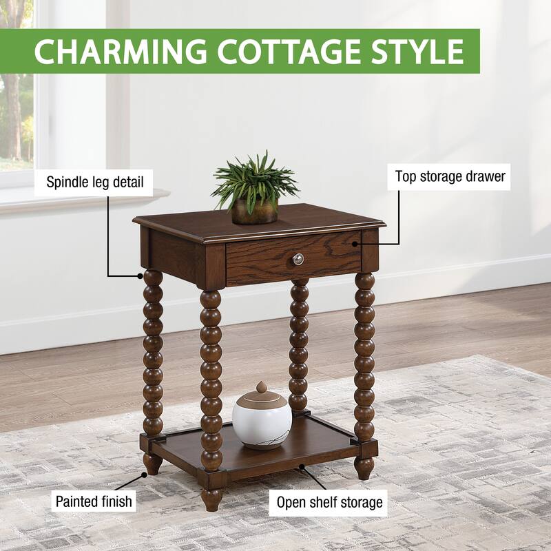 Elise Side Table in Black Finish