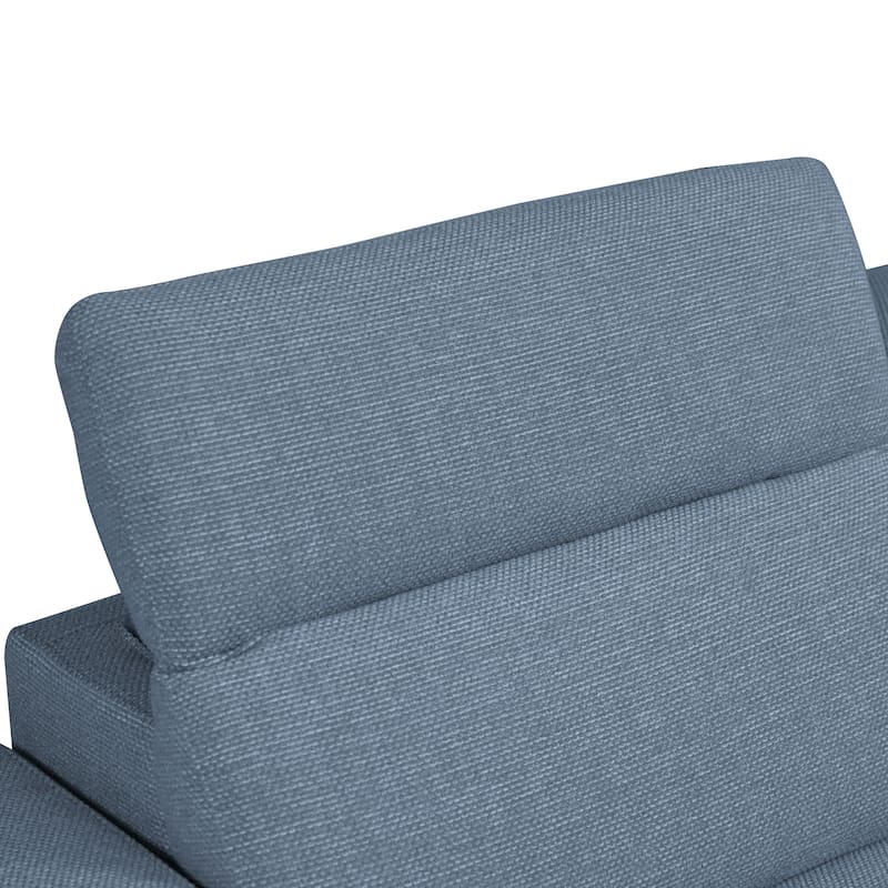 Furniture of America Paelis Modern Reclining Sectional with USB Port and Adjustable Headrest