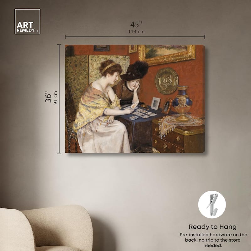 Reading the Cards Canvas by Art Remedy, Gallery Wrapped