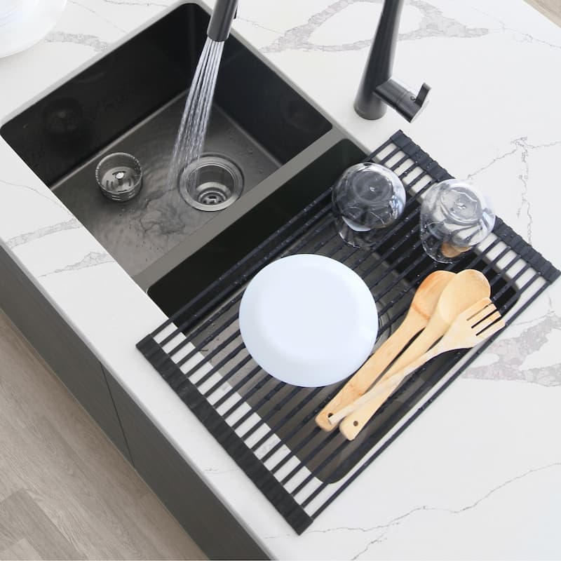 STYLISH Multipurpose Over Sink Roll-Up Dish Drying Rack