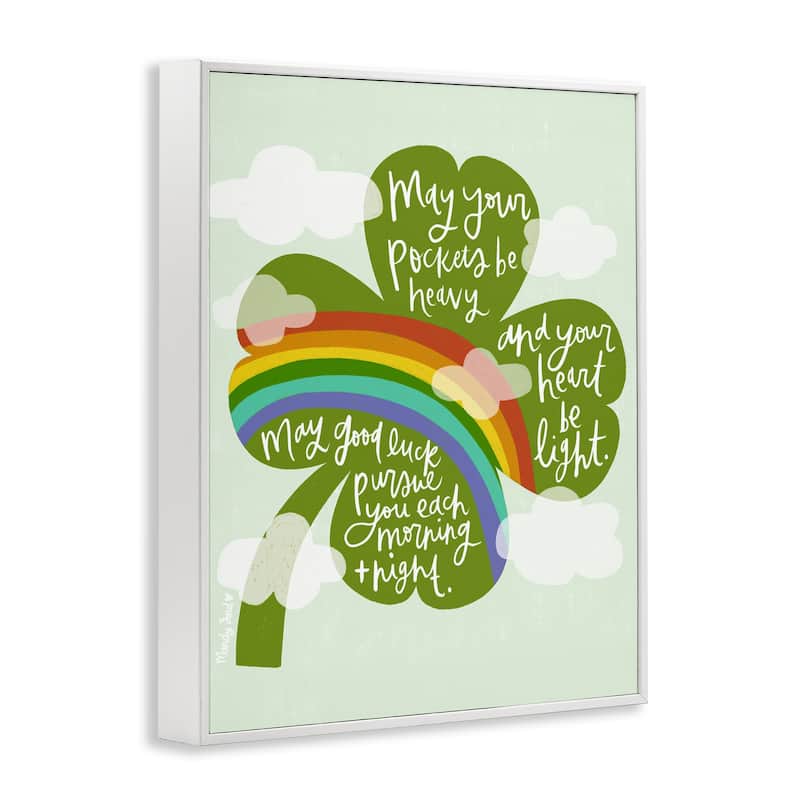 Stupell Uplifting Good Luck Rhyme Framed Giclee Art Design By Mandy Ford Art + Illustration