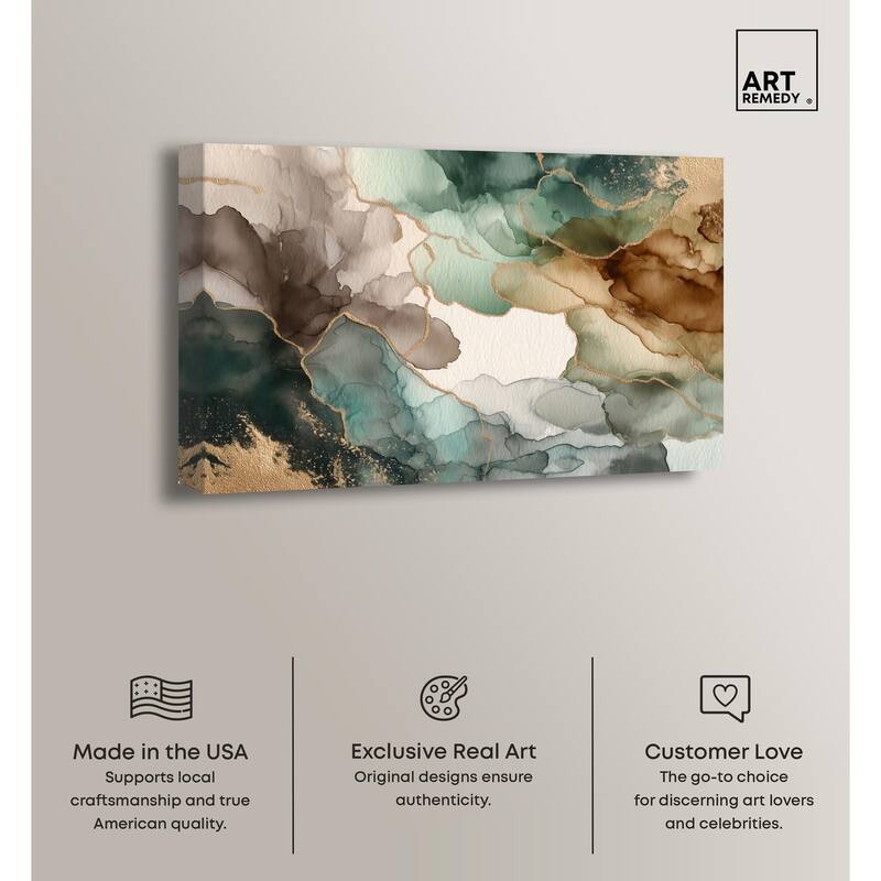 Golden Estuary II Canvas by Art Remedy, Gallery Wrapped
