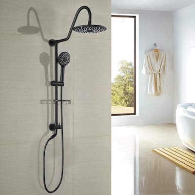 PROOX 10" ABS Rain Showerhead System with Shower Hand Sprayer w/ Soap Dish Not Valve