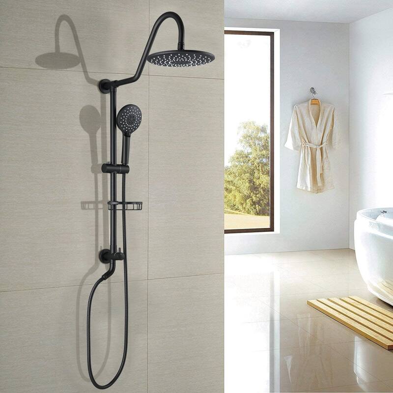Proox 10" ABS Rain Showerhead System with Shower Hand Sprayer w/ Soap Dish