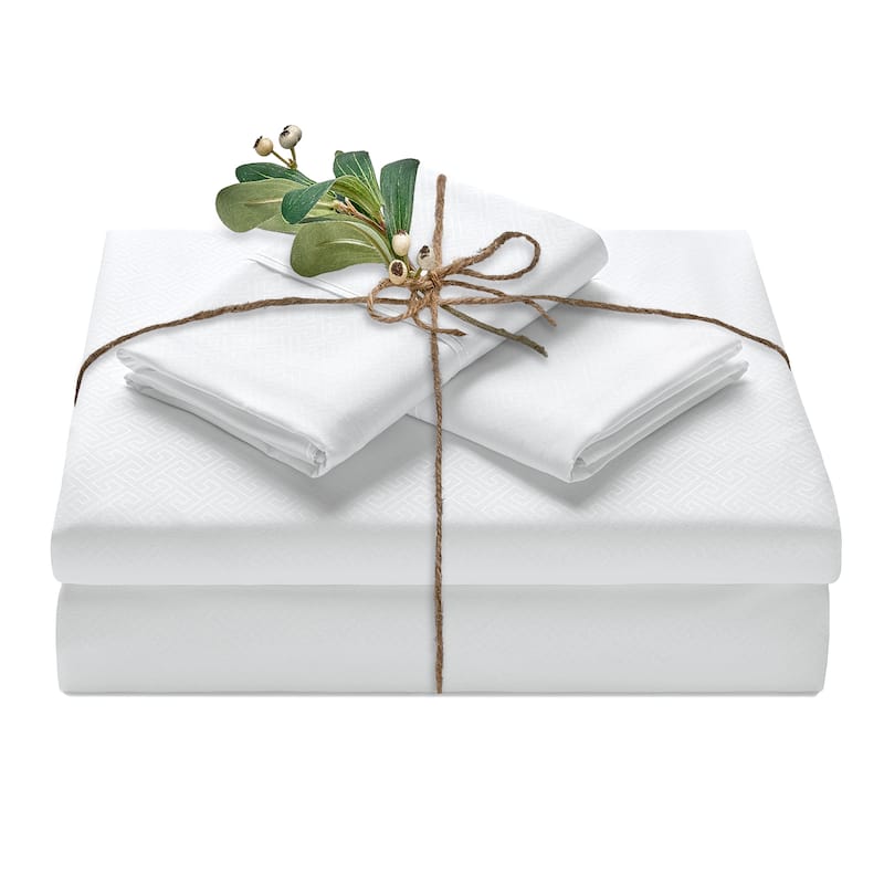 Chanasya Maze Pattern Ultra Soft Luxury Microfiber Sheet Set - King