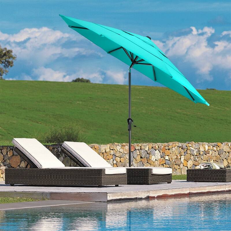 13 x 10ft Outdoor Patio Cantilever Offset Umbrella with Base