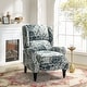 preview thumbnail 29 of 74, Olympus Upholstered Classic Manual Wingback Recliner with Spindle Legs by HULALA HOME FLORAL