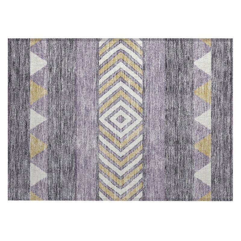 Machine Washable Indoor/ Outdoor Global Boho Chantille Rug