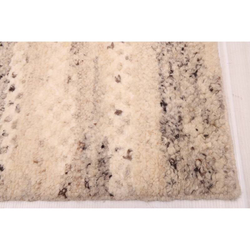 ECARPETGALLERY Hand-knotted Looma Ivory Wool Rug - 8'0 x 9'11