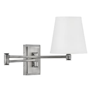 Lark 83772 Beale 12" Tall Hardwired or Plug-In Wall Sconce with White