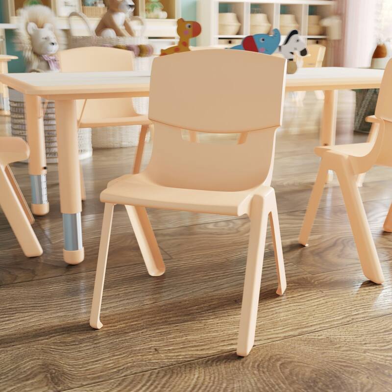 10 Pack Plastic Stackable School Chair with 12" Seat Height - Preschool Chair