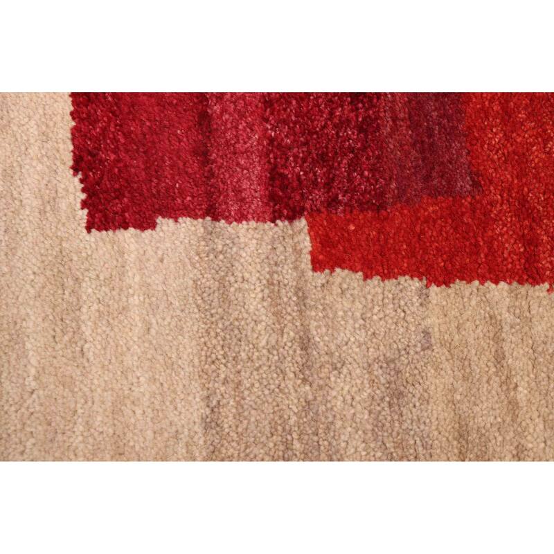 ECARPETGALLERY Hand-knotted Peshawar Ziegler Light Khaki Wool Rug - 4'11 x 7'0