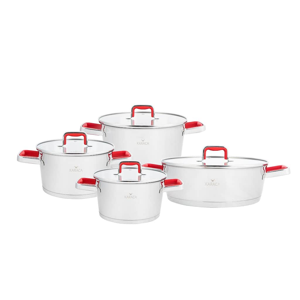 Karaca Merlot Stainless Steel Casseroles Set of 4