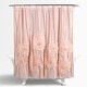 preview thumbnail 10 of 16, Silver Orchid Bara Ruffle Flower Trim Shower Curtain