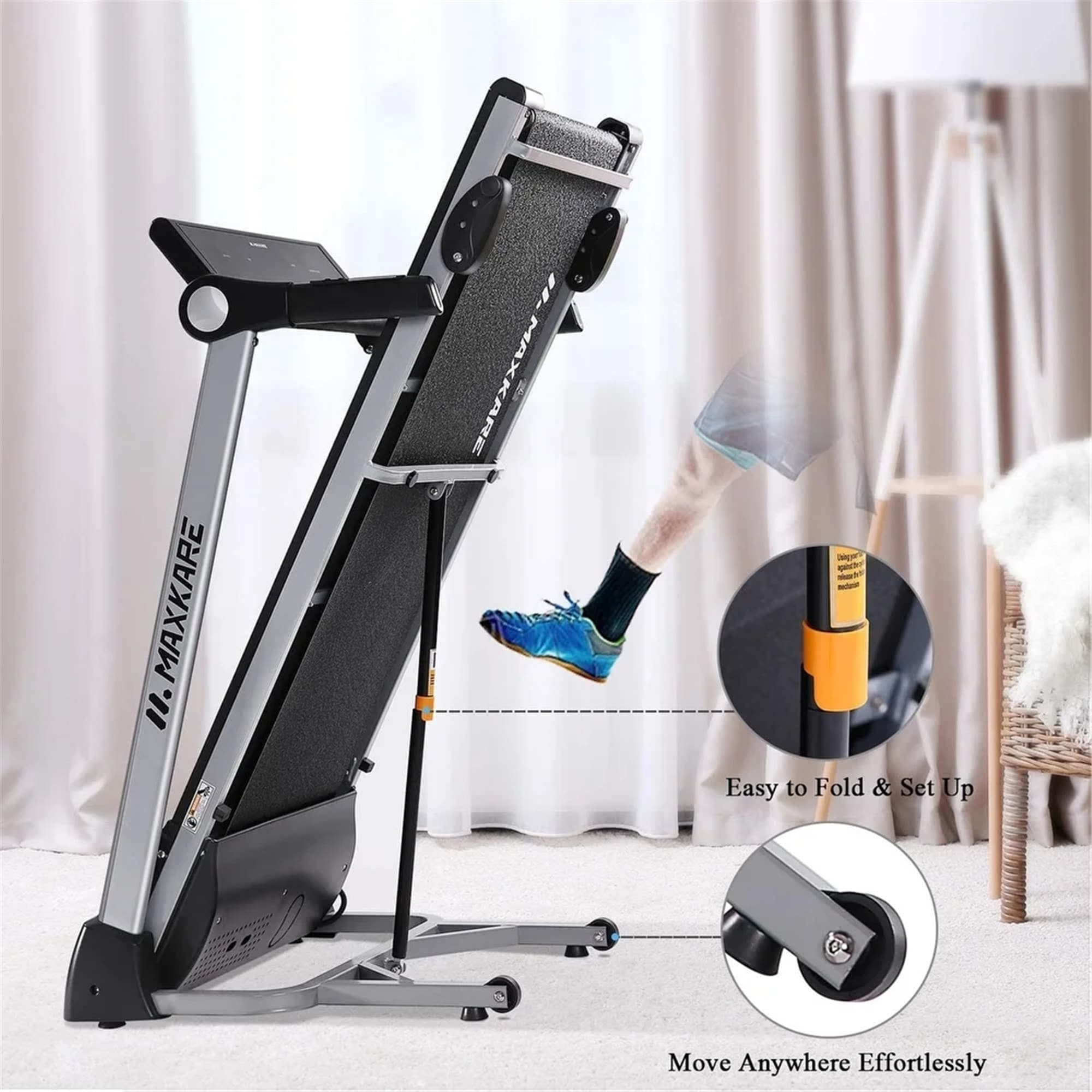 MaxKare Folding Treadmill Electric Motorized Running Mac Medium