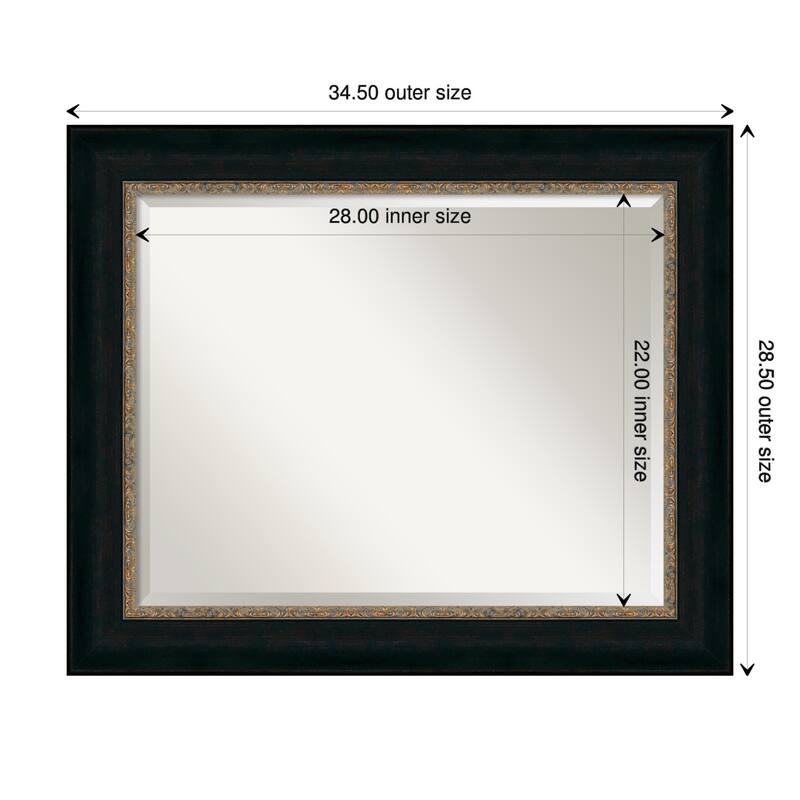 Beveled Wall Mirror - Paragon Bronze Frame - Paragon Bronze